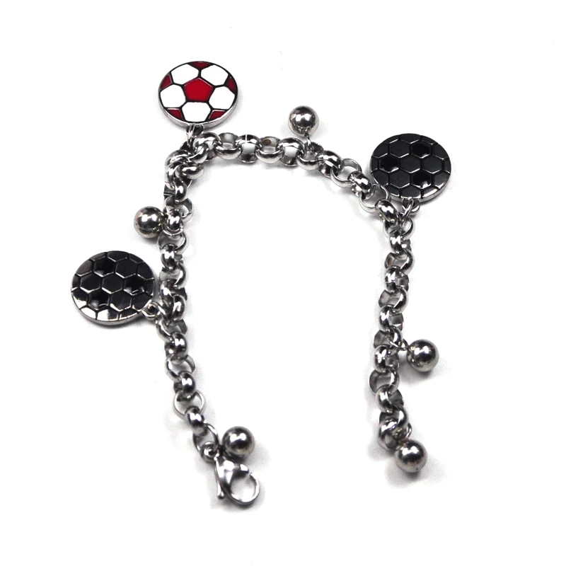 Aibeiou футбольная Подвеска из нержавеющей стали rolo chain braclelet для Кубка мира горячая