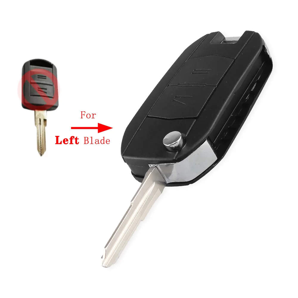 KEYYOU автомобиль флип складной ключ оболочки для Vauxhall для Opel Corsa d C Combo Tigra Meriva Agila 2 кнопки дистанционного ключа чехол Fob - Количество кнопок: 2 Кнопки