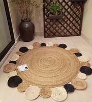 american creative round style natural jute carpet round carpet hand made rattan grass rugs and carpets for home living room