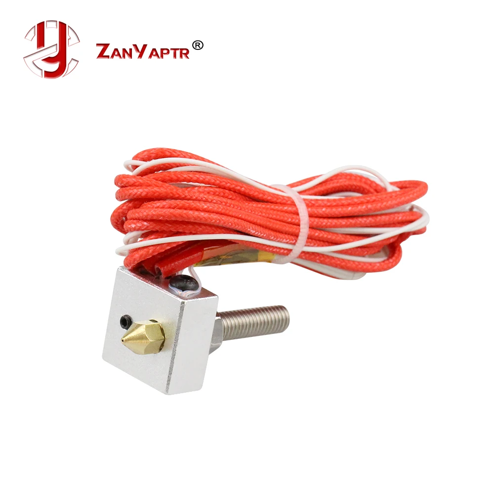 Горячий комплект MK7 MK8 0,4 мм сопло горло экструдера 12 В 24 в 40 Вт нагреватель термистор алюминиевый нагревательный блок для 3D-принтера