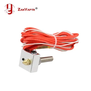 Горячий комплект MK7 MK8 0,4 мм сопло горло экструдера 12 В 24 в 40 Вт нагреватель термистор алюминиевый нагревательный блок для 3D-принтера