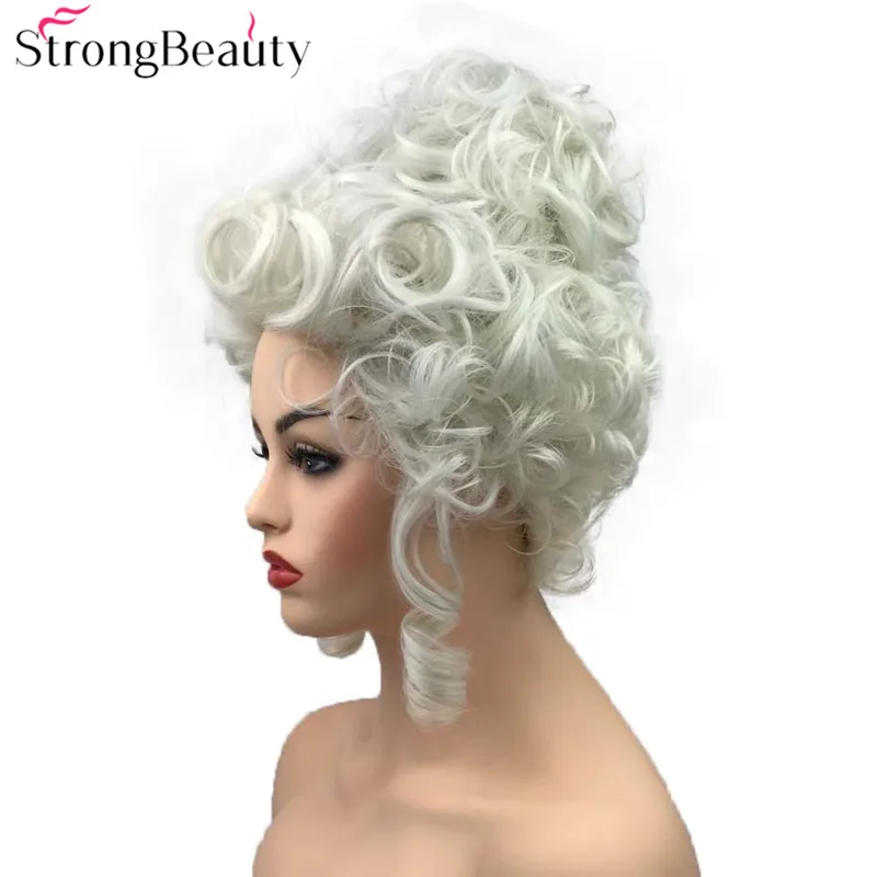 StrongBeauty парик из синтетических вьющихся волос Марии Антуанетты парик для женщин Косплей парики
