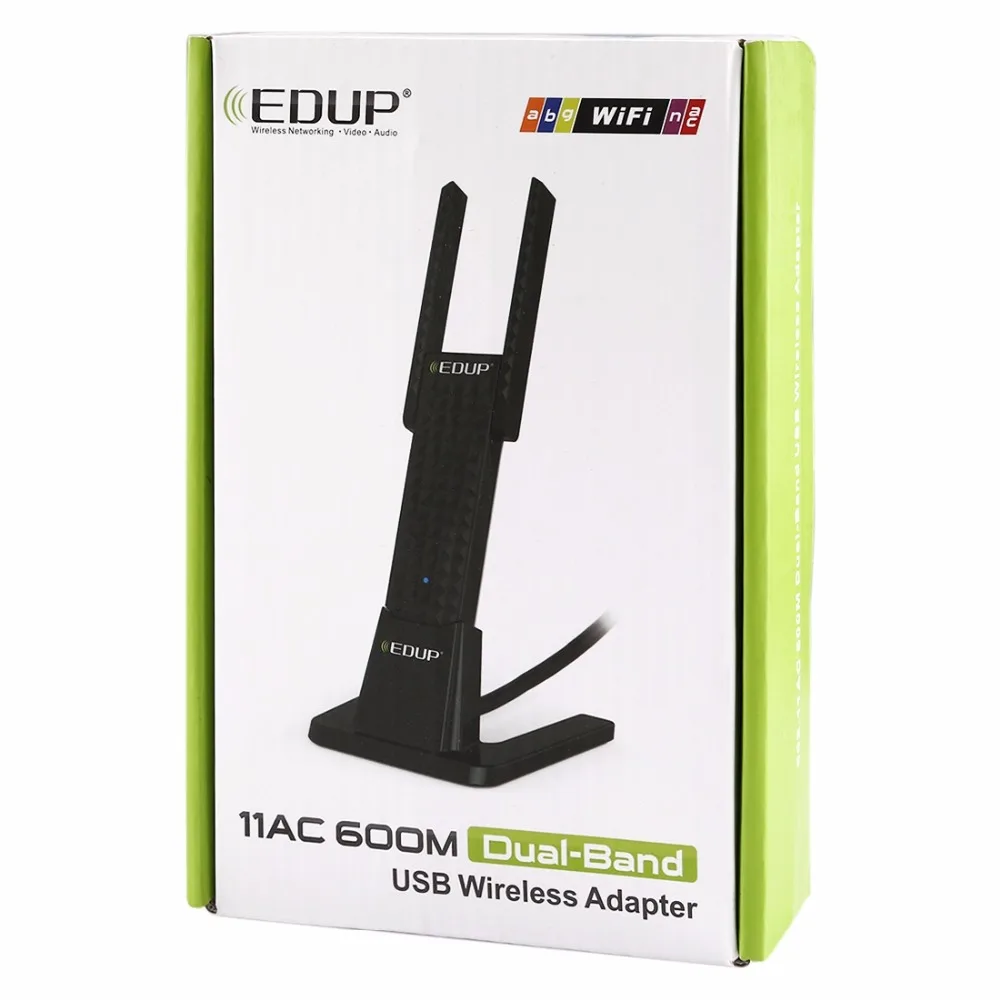 EDUP EP AC1631 600 Мбит/с двухдиапазонный 11AC USB беспроводной адаптер WiFi сетевая карта с 2