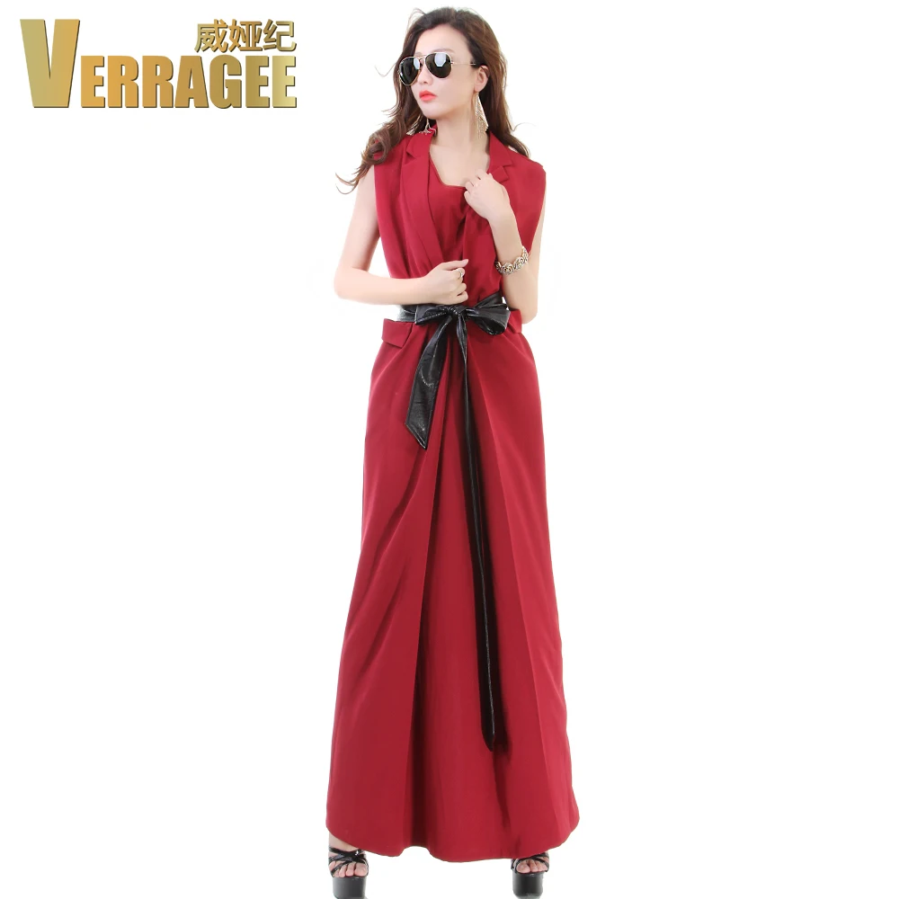 Verragee 2015 spring and summer new high-end European American big temperament was thin dress loose skirt large size women | Женская