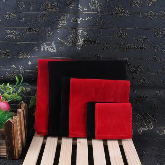 

10pcs/lot New 6x6, 10x10, 13x13cm Square Folding Cover Envelope Design Double Sided Velvet Bags For Jewellery Pouches Gift Bag