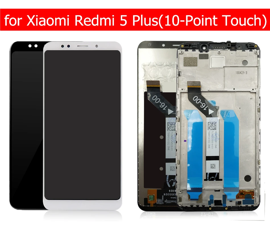 Для Xiaomi Redmi 5 Plus ЖК-дисплей сенсорный экран дигитайзер с рамкой ЖК-дисплей для Xiaomi Redmi5 Plus запасные части 10 touch