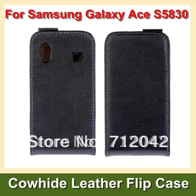 Чехол-книжка из натуральной воловьей кожи с магнитной застежкой для Samsung Galaxy Ace
