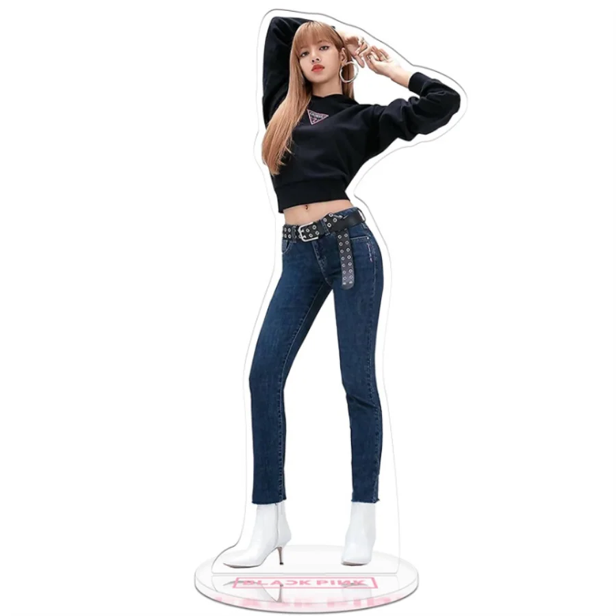 Kpop Blackpink акриловая фигурка стэнди кукла Лиза Роза Дженни стоячий стол Декор 22 см