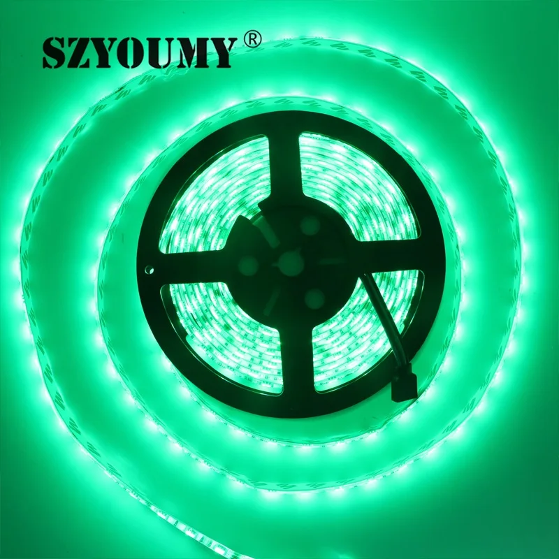 

SZYOUMY LED SMD Strip Light RGB 5050 300Leds 5m IP65 Waterproof + 44 Keys IR Remote Controller + 5A Power +colorful box Packing
