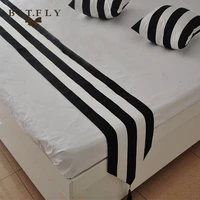 table runner fashion classical black and white stripe family hotel dust tablecloth party birthday wedding decoration supplies