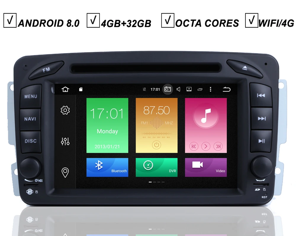 Автомобильный DVD GPS плеер Android 8 0 для Mercedes Benz W209/W203/W168/M/ML/W163/Viano/W639/Vito/Vaneo Octa ядер 4 Гб