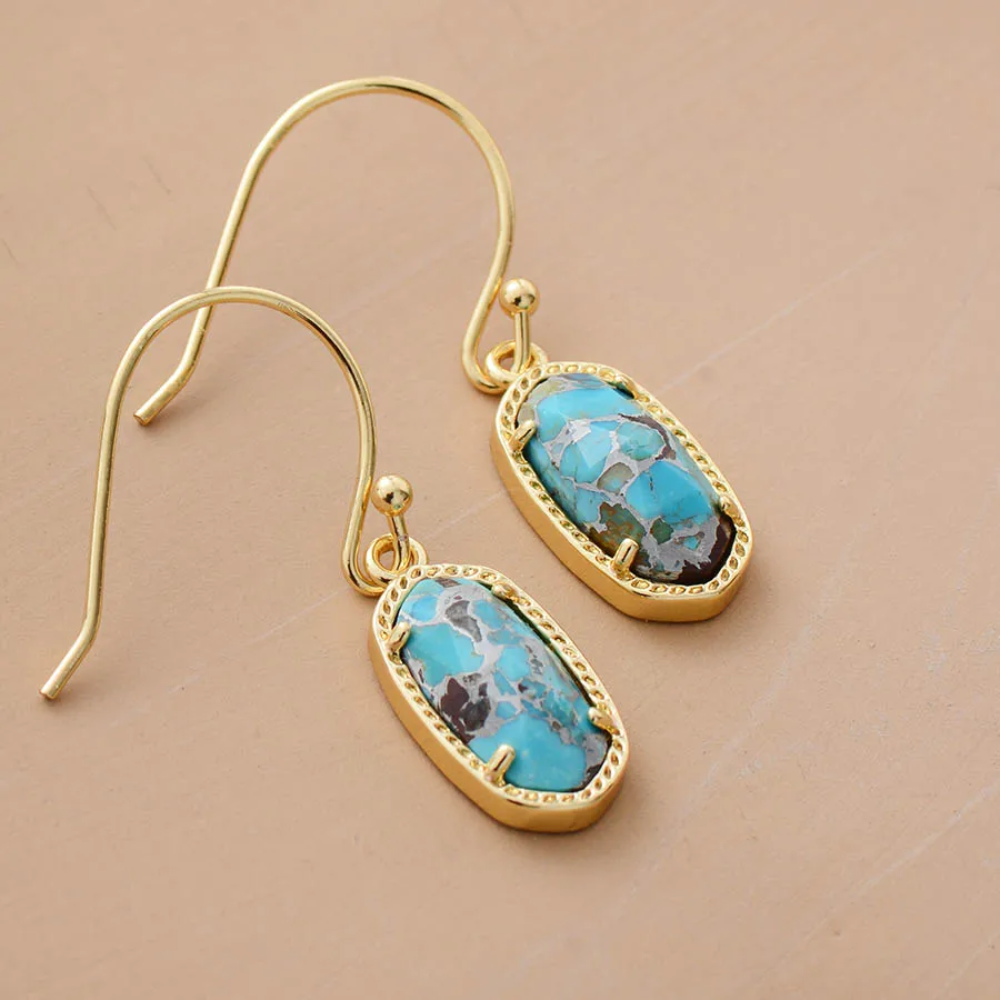 Женские серьги с камнями Lapis золотые капли свадебные подарки высокое качество