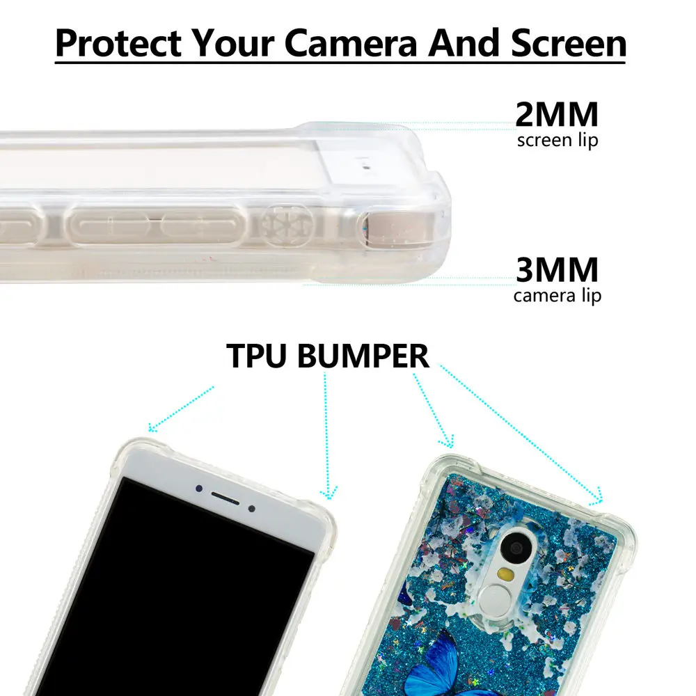 Glitter Stars Cover for Xiaomi Redmi Note 4 4X X4 Dynamic Liquid Debris TPU Quicksand Back Case Xiao Red mi Note4 X Note4X |