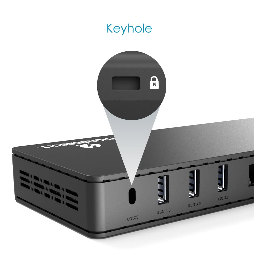 Wavlink Thunderbolt 3 Docking Station 4K@60Hz DisplayPort USB 3.0 85W charging Gigabit Ethernet for MacBook pro Intel Certified