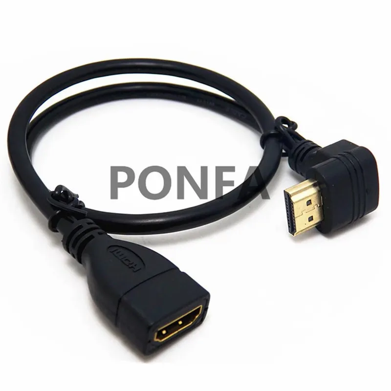 0,1 м 10 см вверх и вниз и вправо и влево Угол HDMI 1,4 A Тип папа-мама 1,4 В удлинитель Соединительный Кабель-адаптер hdmi v1.4 угловой