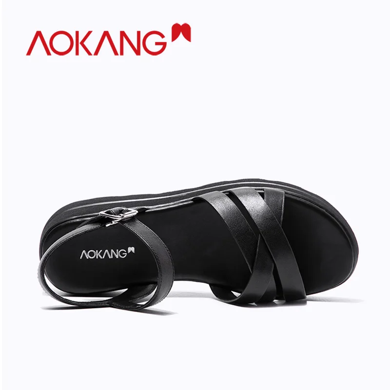 Женские босоножки на платформе AOKANG повседневные резиновой подошве с ремешком