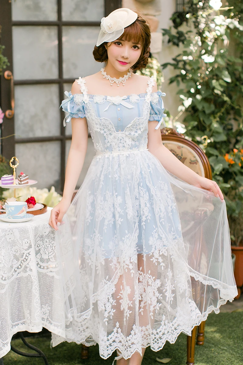 Женское шифоновое платье на бретельках летнее милое принцессы C227134 | Женская