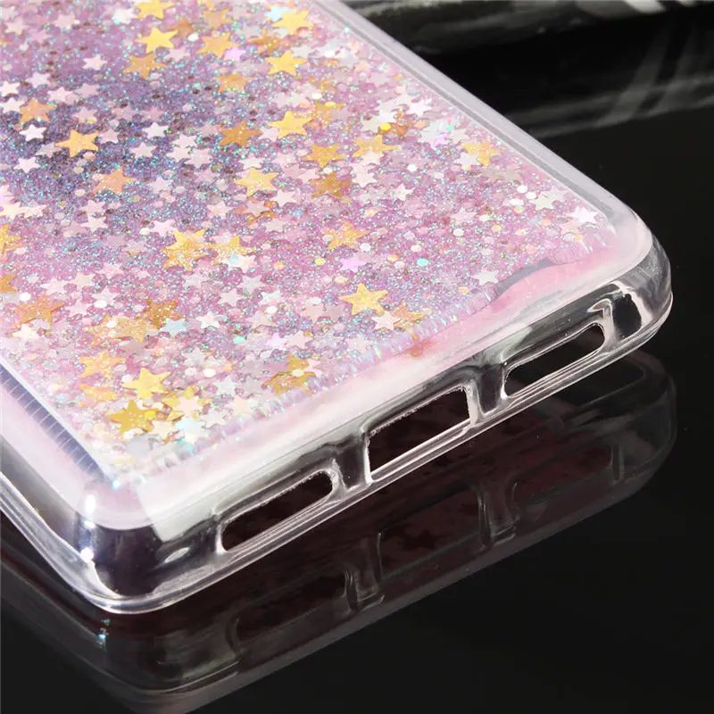 Чехол для redmi 4 мягкий прозрачный чехол из ТПУ с динамическим жидким блеском и