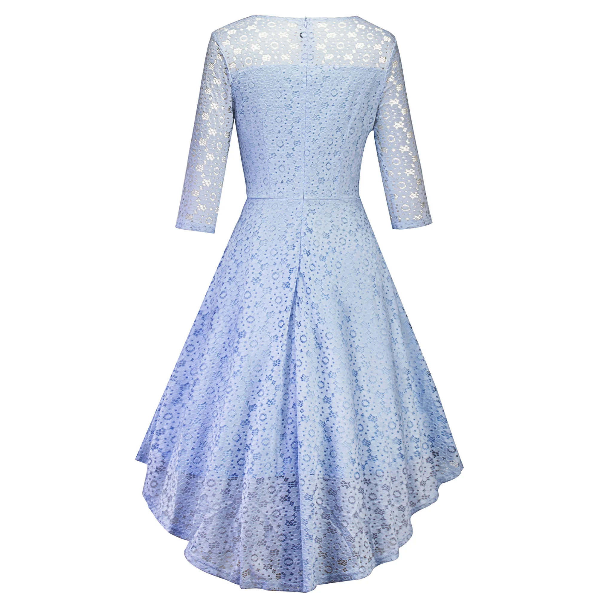 Vintage Dresses 50s 60s rockabilly 2017 Fashion Patchwork Hollow Out Lace Dress Elegant Slim Three Quarter Women Vestidos | Женская