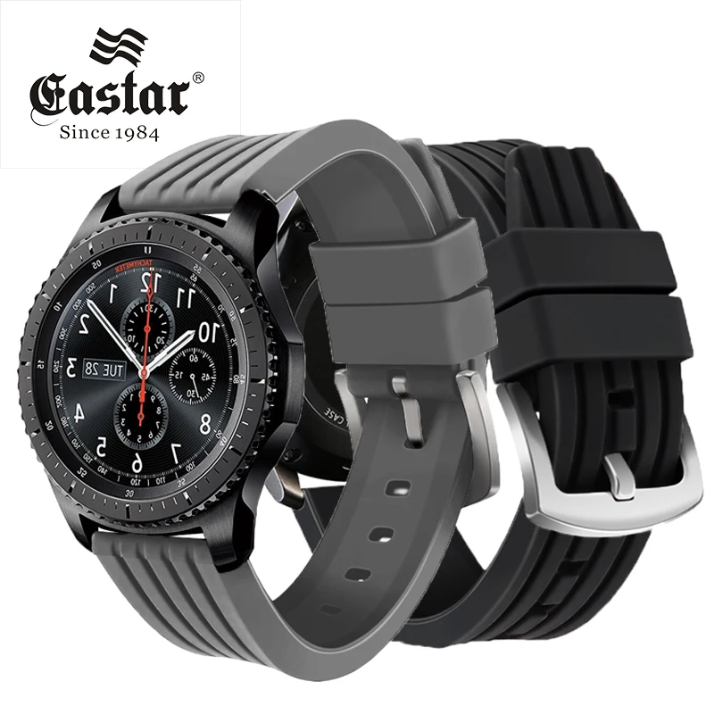 Ремешок силиконовый для смарт часов Amazfit bip браслет Samsung Gear S3 Frontier Classic 22 мм|Ремешки