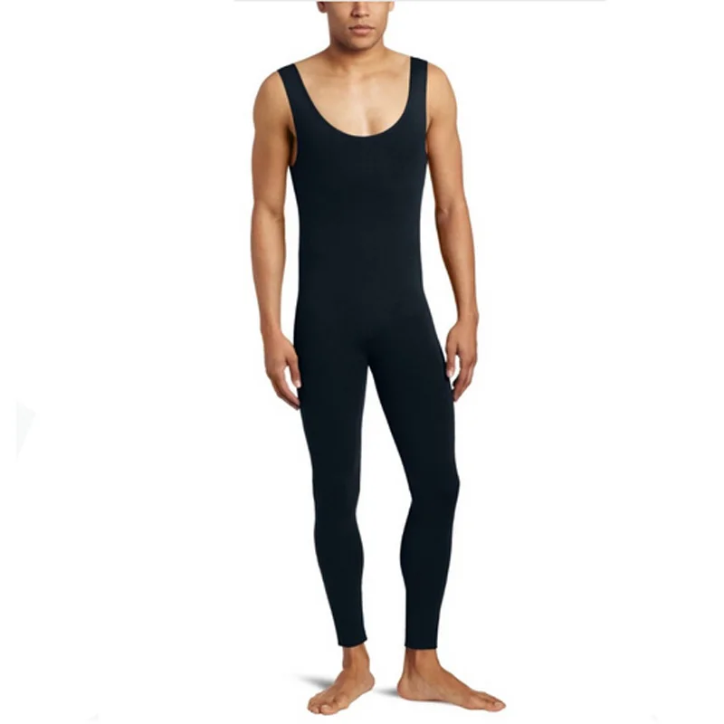 

Ensnovo Mens Ballet Gymnastics Tights Dancewear Unitard Spandex Nylon Bodysuit Custom Skin Suits Costumes