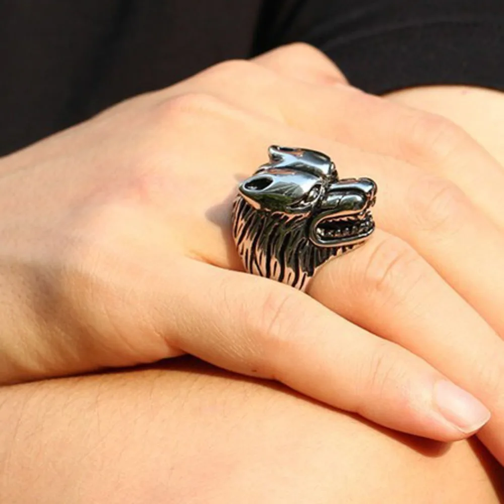 Новое поступление 2017 горячая Распродажа кольца с натуральным волком