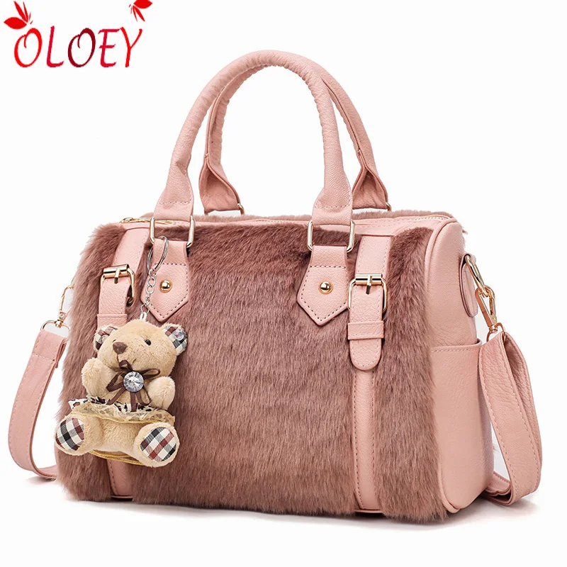 2018 два комплекта меховые роскошные сумки женские дизайнерские на плечо дамские