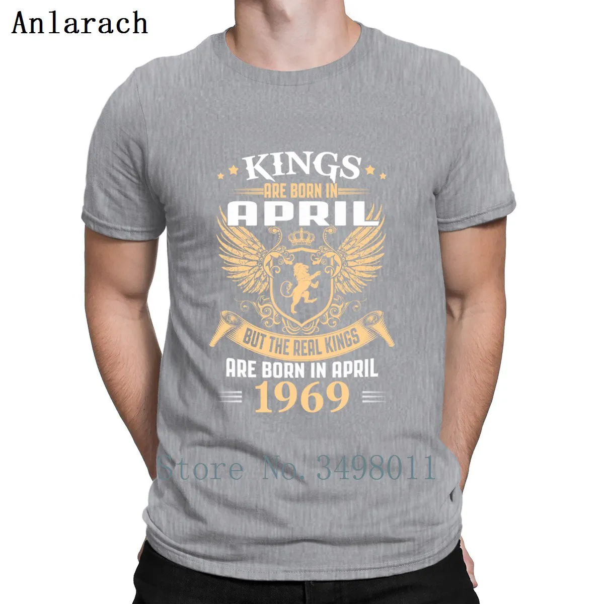 Kings Legends Born In April 1969 Футболка Дизайн Хлопок Streetwear уличная Подарочная Базовая