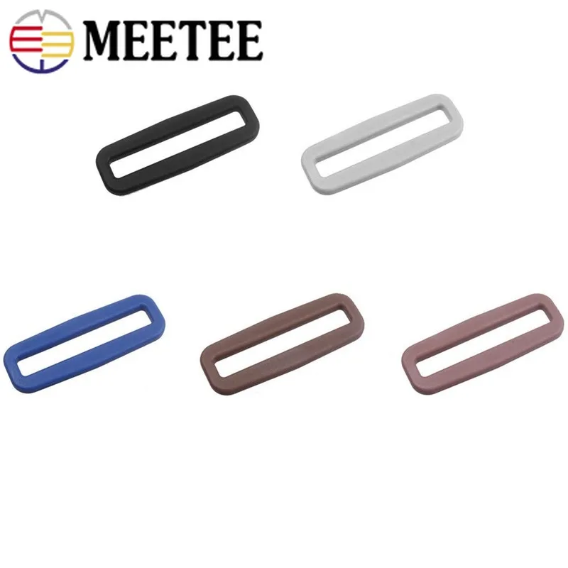 4pcs Meetee Solid Brass Tri-ring Slide Adjustable Buckle 13/16/20/25/32/38/50mm Backpack Webbing Straps Bag Sewing Accessories