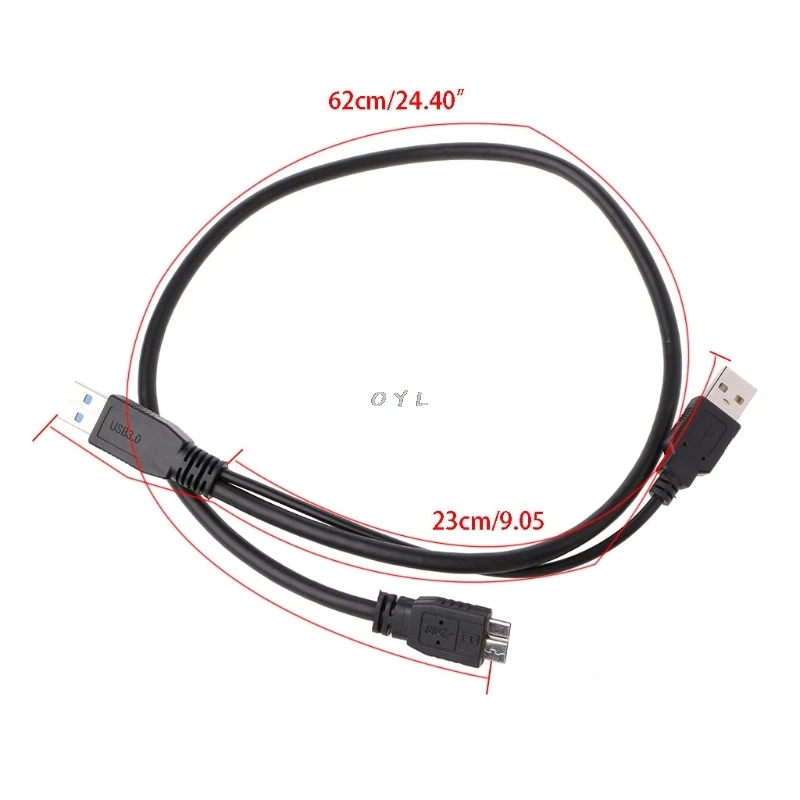 USB 3 0 Male к Type A Micro B Dual Power Y Splliter провод удлинитель для внешних жестких