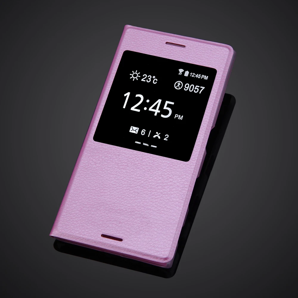 Чехол книжка для sony xz F8331 5 2 дюйма/sony Dual F8332 дюйма с окошком экрана чехол из