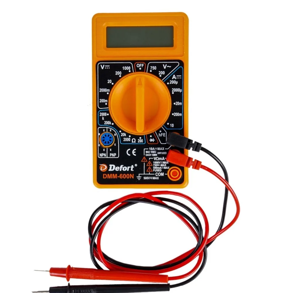 Детектор цифровой Defort DMM 600N (750 В 10А)|digital multimeter|multimeter digital |