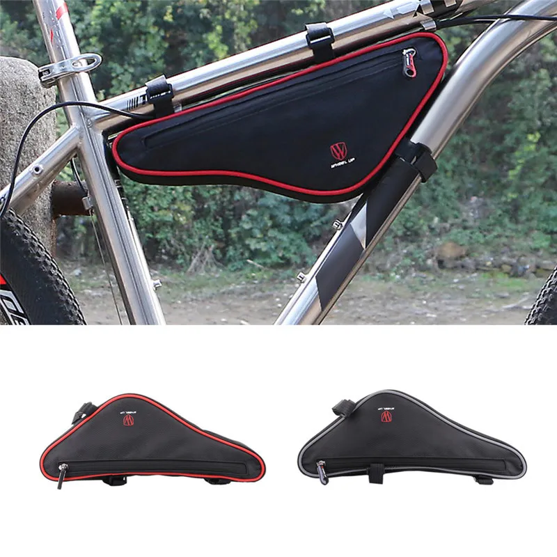 Колеса до большой Ёмкость нейлон Светоотражающие MTB шоссейные велосипеды спереди Сумки Велосипедный Спорт корзины Велоспорт треугольные Сумки Bolsa Bicicleta