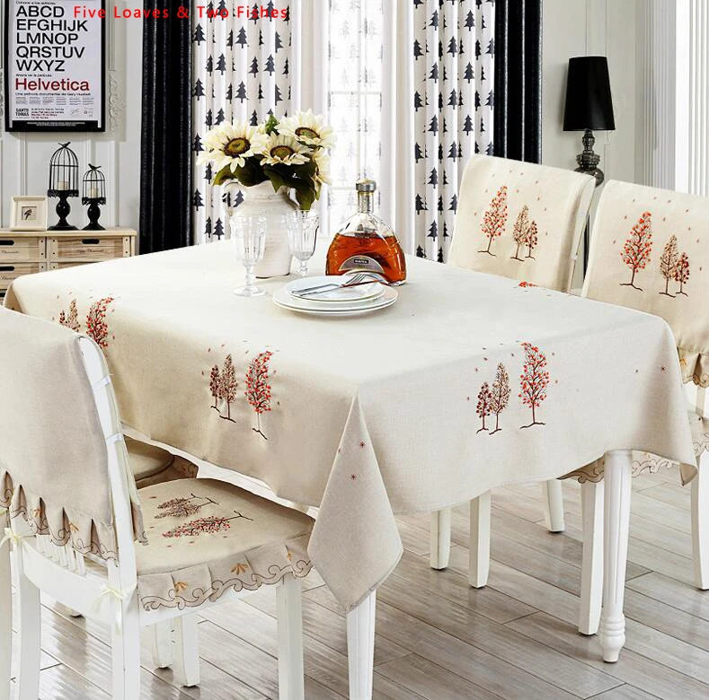 Скатерть на рождественскую елку плотная скатерть из хлопка и льна прямоугольная