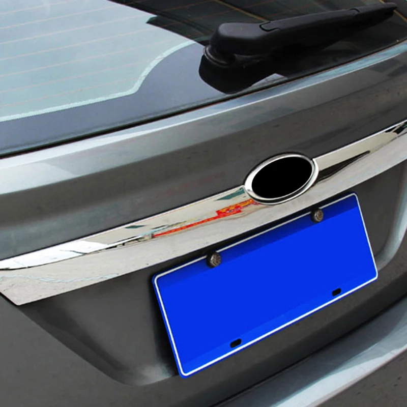 AX CHROME сзади загрузки дверь багажника крышка подходит для FORD FOCUS 2009 2010 2011 хэтчбек облицовка капота аксессуары для отделки