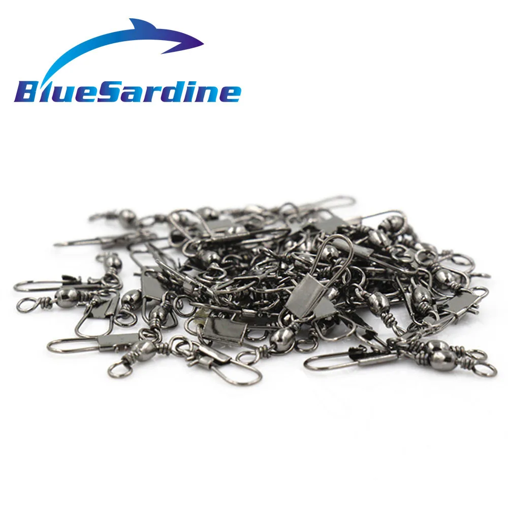 BlueSardine 100 шт 3 см рыболовные Вертлюги роликовый поворотный разъем из нержавеющей