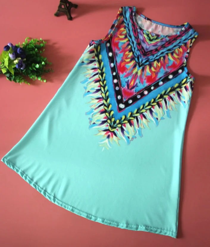 Высокое качество 2016 летние индийские этнические женские платья свободные без