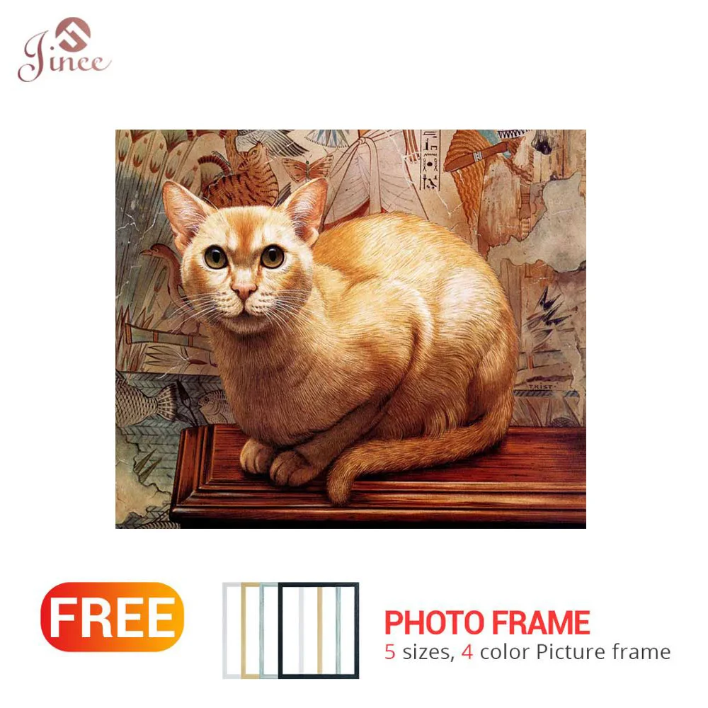 

5D DIY Diamond Painting Orange Animal Cute Cat Diamond Embroidery Sale Diamond Full New Circular Stones Display Home Decor