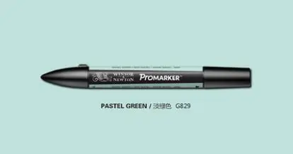 Winsor& Newton ProMarker двойной наконечник графический маркер ручка зеленые цвета кисти ручки - Цвет: pastel green