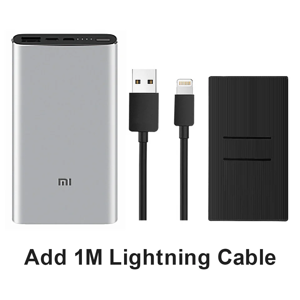 Mi Xiao mi power Bank, 10000 мА/ч, 3 внешних аккумулятора, QC3.0, зарядка, двойной USB выход, 18 Вт, быстрая зарядка, 10000 мА/ч, внешний аккумулятор для телефона