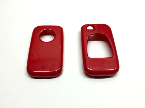 

Triangle Key Pad Remote Flip Key Protection Case Gloss Red Color For Mercedes Benz