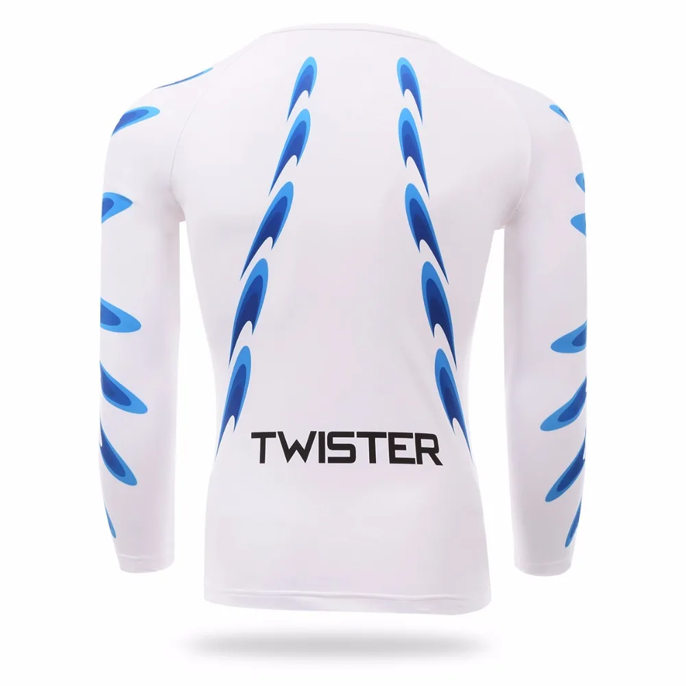 XINTOWN Winter Thermal Fleece Round Neck Men's Cycling T shirt Long Sleeves Workout GYM Outdoor Sleeve Shirt White | Спорт и