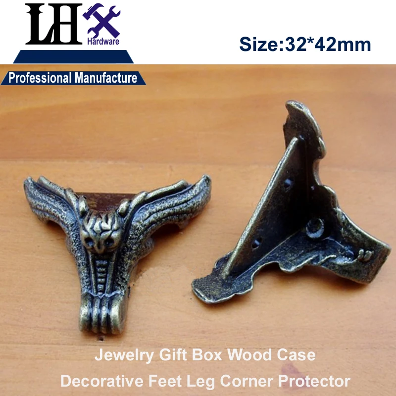 P0YP89 4 шт./лот антикварные крылья из цинкового сплава полосы Подарочная коробка