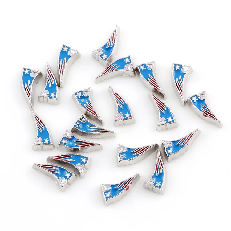 Бесплатная доставка 20 шт эмаль крыло плавающие амулеты подходят для стеклянные