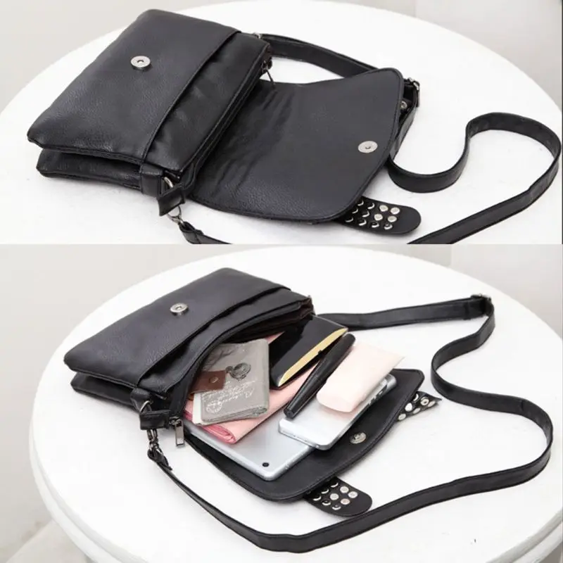 Женская винтажная Сумка-клатч через плечо с заклепками | Багаж и сумки