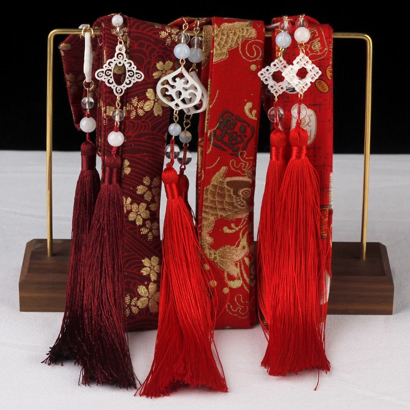 Древний костюм ласточкин хвост hanfu головной убор античные украшения, волосы и кисточки волос веревочная лента веревка привязанная лента для волос костюмы