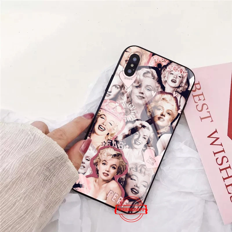 Стеклянный чехол Marilyn Monroe для Apple iPhone 11 Pro X XS Max 6 6S 7 8 Plus 5 5S SE|Бамперы| |