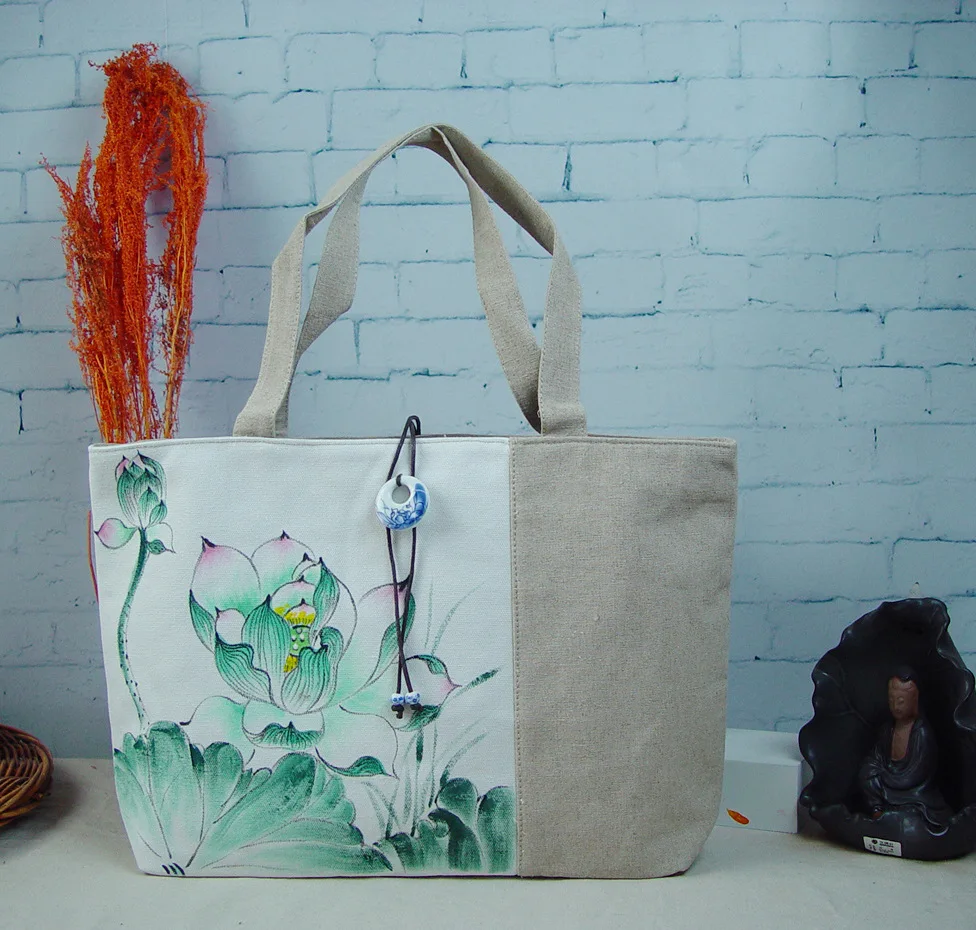 Женская сумка через плечо из шелковой ткани ручная в китайском стиле весна-лето