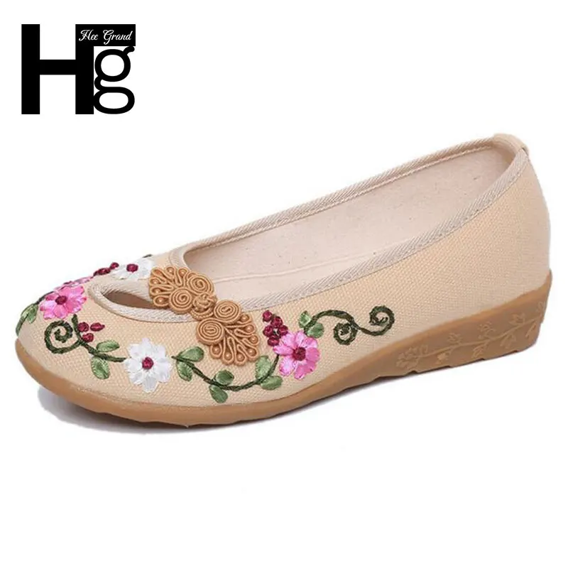 HEE GRAND/Большие размеры 35-40 традиционные женские лоферы в китайском стиле