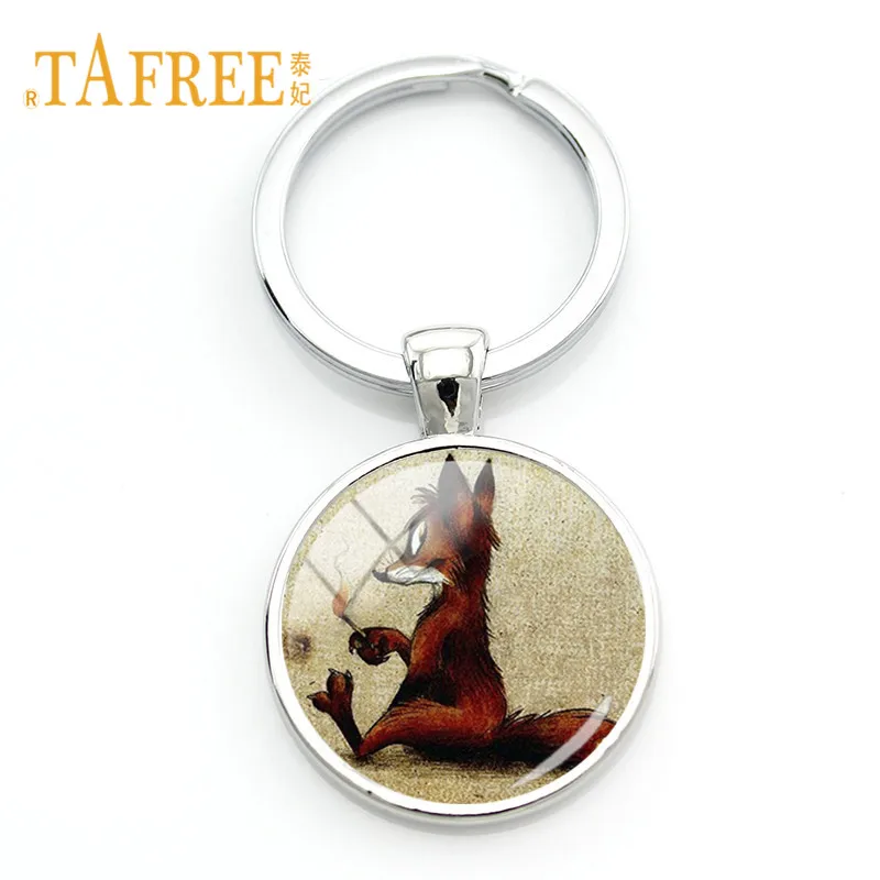 WF06 TAFREE, стеклянные драгоценные камни, брелок для сумочки, автомобильный брелок, милая Лисичка, подвеска, брелок для ключей, животное, клипса, искусство, ювелирное изделие для детей, подарок WF02 - Цвет: WF06